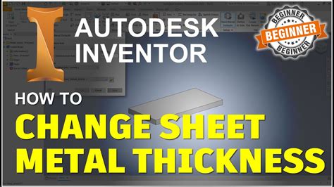 change sheet metal thickness inventor|inventor sheet metal defaults.